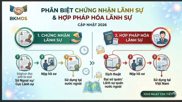 Phân biệt chứng nhận lãnh sự và hợp pháp hóa lãnh sự