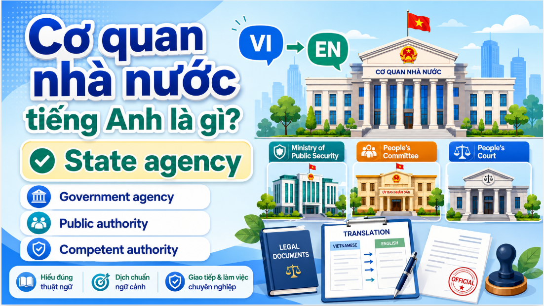 Cơ quan nhà nước tiếng Anh là gì
