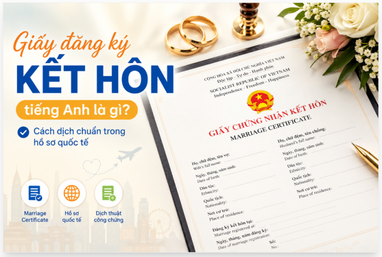 Giấy đăng ký kết hôn tiếng Anh là gì