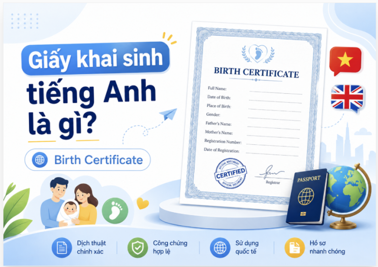 Giấy khai sinh Tiếng Anh là gì