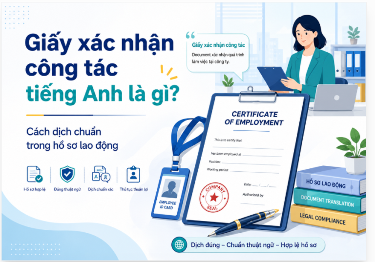 Giấy xác nhận công tác tiếng anh là gì