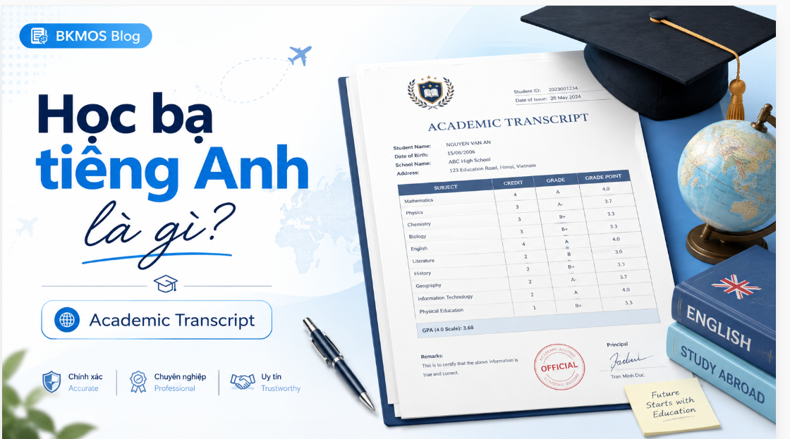 Học bạ tiếng anh là gì