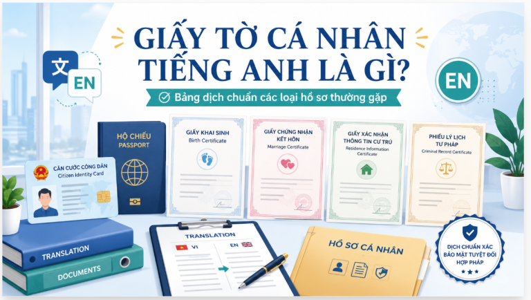 giấy tờ cá nhân tiếng anh là gì
