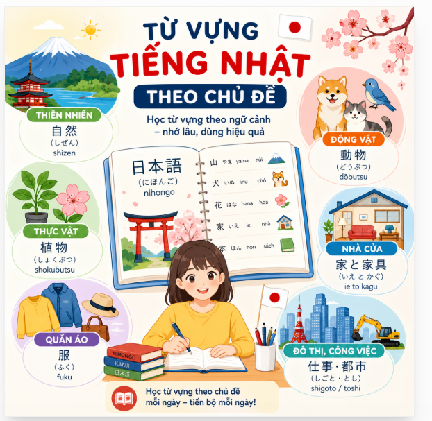 Từ vựng tiếng nhật theo chủ đề