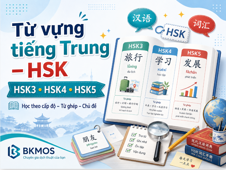 Từ vựng tiếng trung HSK