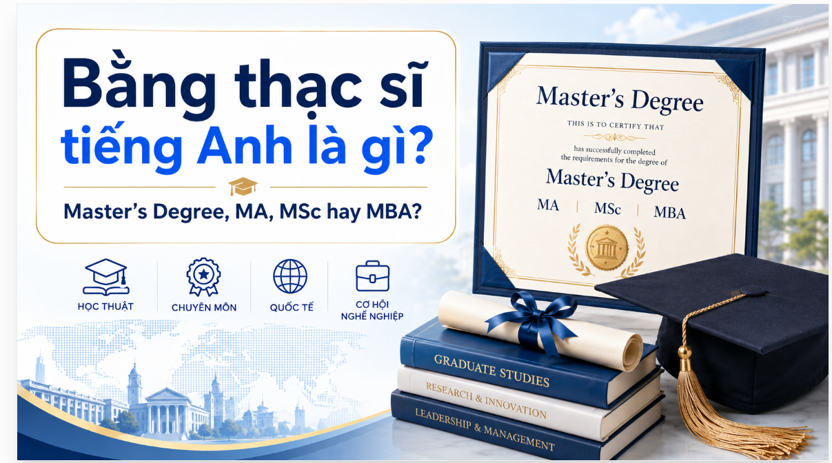 Bằng thạc sĩ tiếng anh là gì