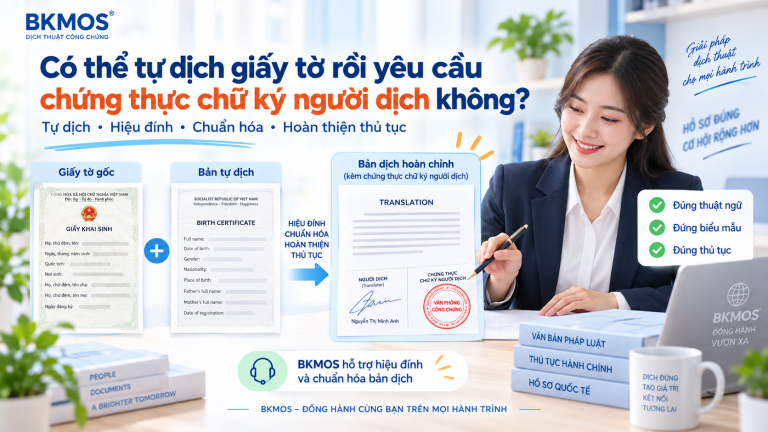 Có thể tự dịch giấy tờ rồi công chứng được không