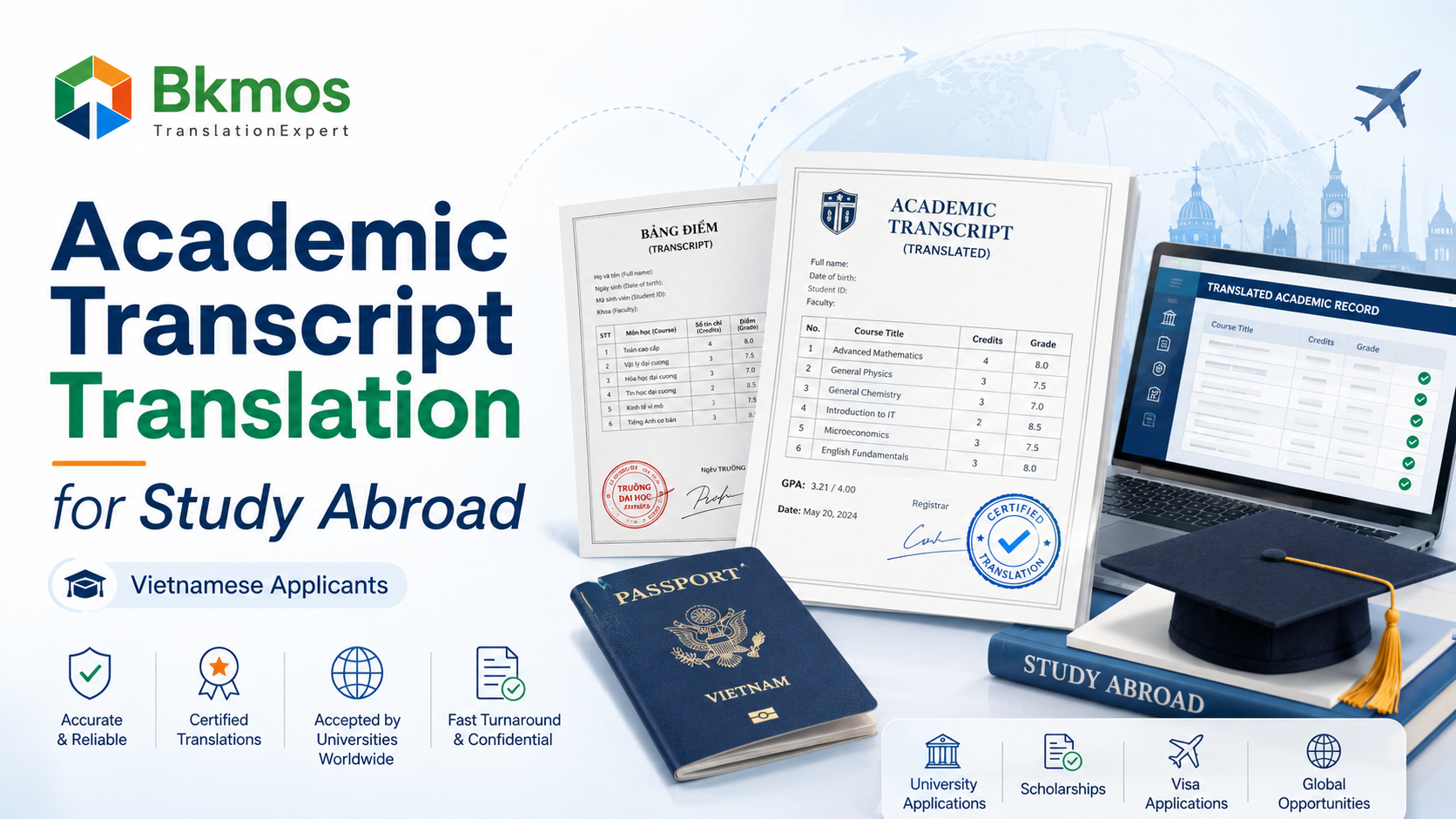 Academic transcript translation for study abroad by BKMOS