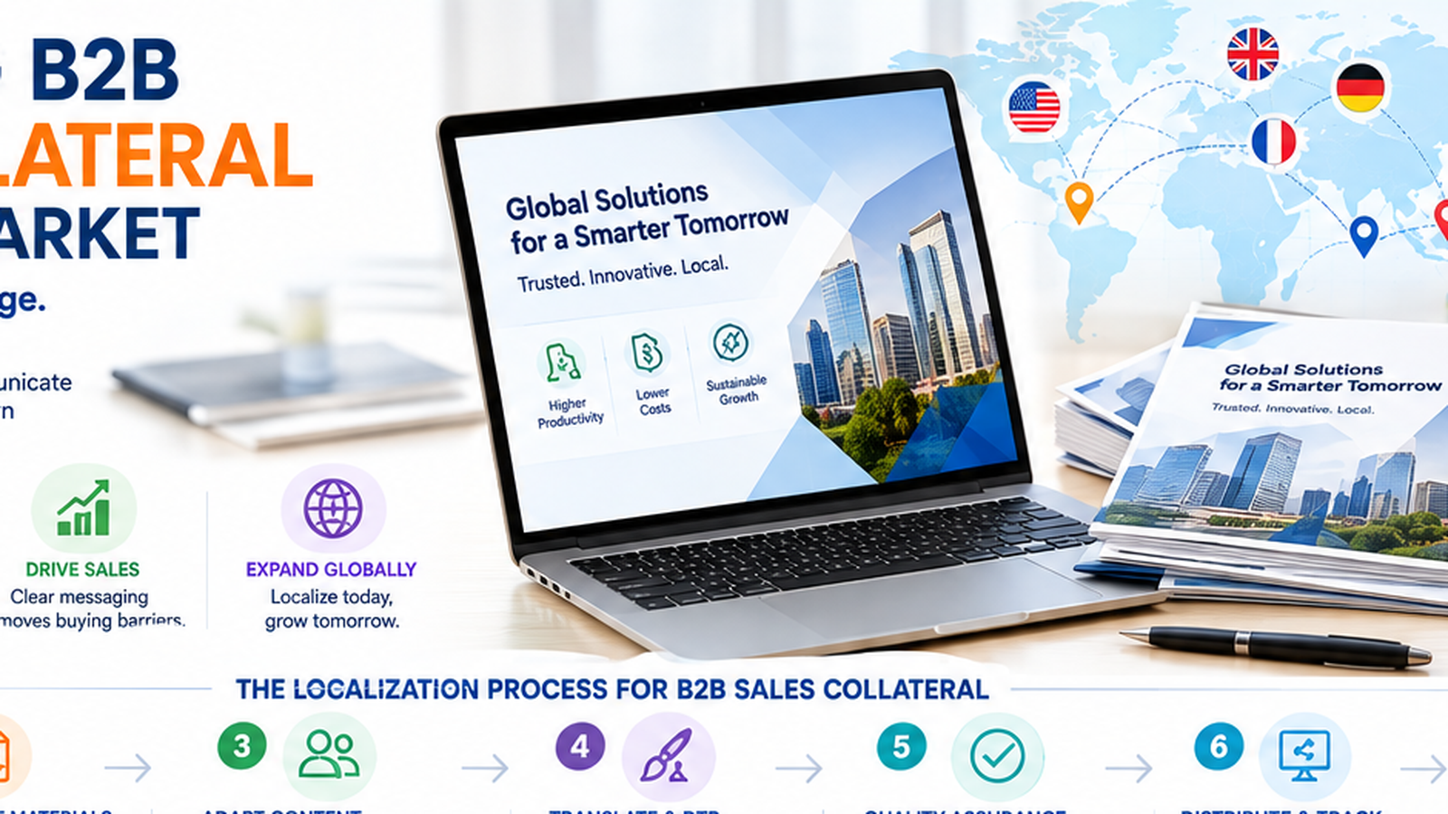 B2B sales collateral localization for a new market by BKMOS