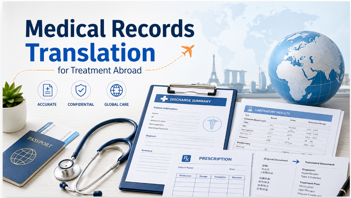 Medical records translation for treatment abroad by BKMOS
