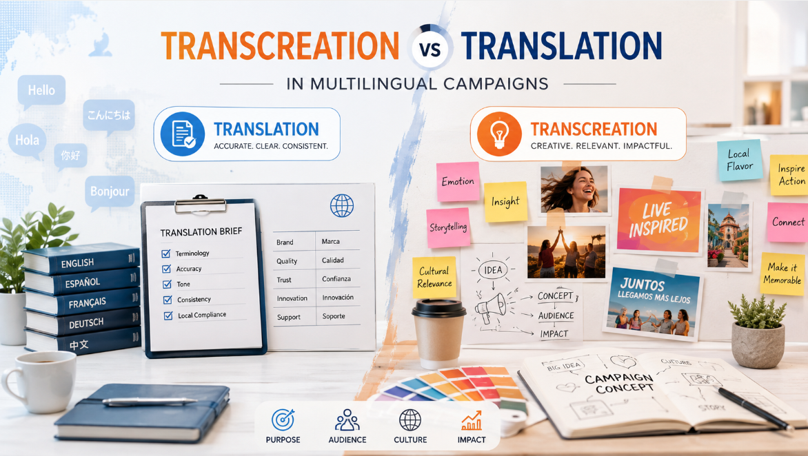 Transcreation versus translation in multilingual campaigns by BKMOS